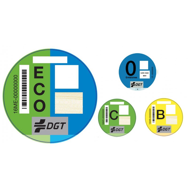 Etiqueta ambiental coches DGT tipo B